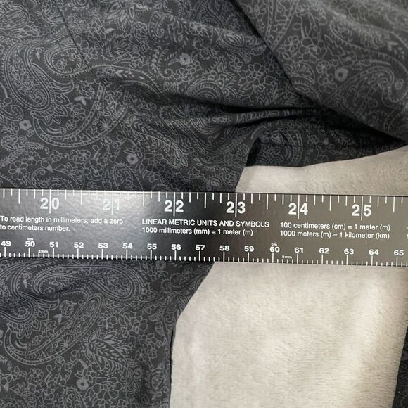 Guess Shirt Mens Extra Large Black Paisley Button Up Y2K Party Club Dancing - Picture 10 of 11